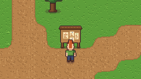 A fisher reading the notice board